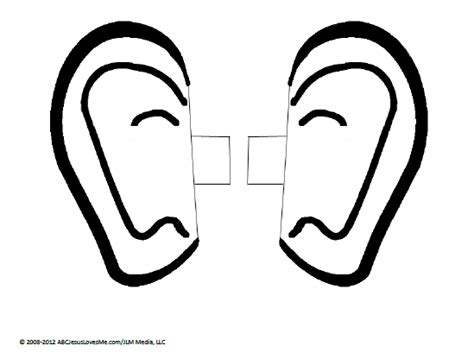 pair  ears coloring page coloring home
