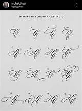 Calligraphy Flourishing Copperplate sketch template