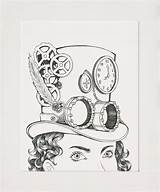 Steampunk Coloring Hat Adult Printed Etsy sketch template