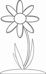 Coloring Pages Flower Printable Drawing Kids sketch template