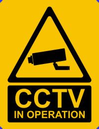 cctv surveillance camera  operation warning signs