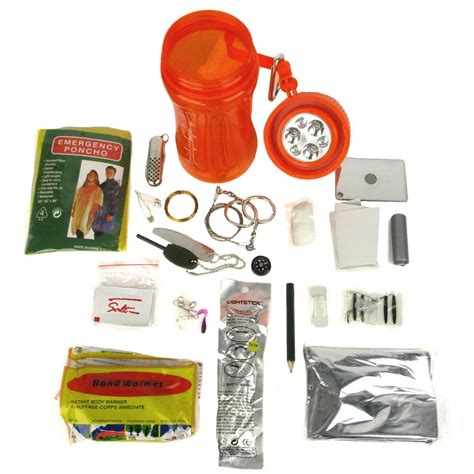 water bottle survival kit army outdoors