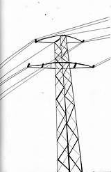 Pole Electric Drawing Drawings Utility Getdrawings sketch template