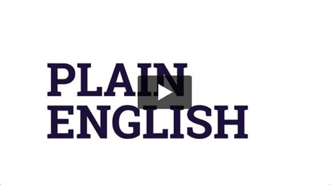 english video lesson plain english