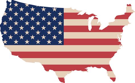 Onlinelabels Clip Art Usa Map And Flag