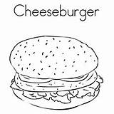 Burger Coloring Pages Cheeseburger Printable Hamburger Little Enjoying Boy sketch template