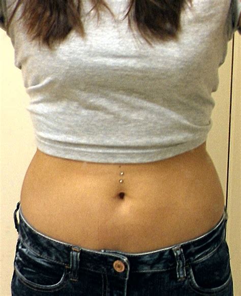 Two Dermals Above The Belly Button Belly Button Piercing Belly