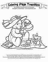 Coloring Tea Party Nancy Fancy Pages Popular sketch template