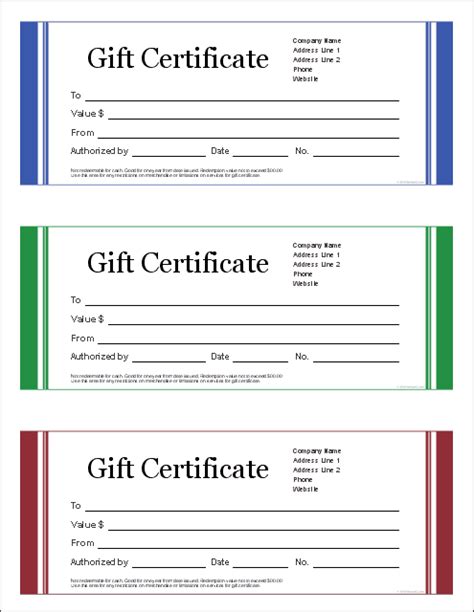gift certificate template  tracking log