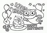 Birthday Happy Card Coloring Pages Kids Owl Mom Funny Holiday Drawings Owls Printable Colouring Cards Wuppsy Printables Drawing Christmas Explore sketch template