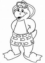 Barney Coloring Pages Birthday Friends sketch template
