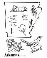 Arkansas State Coloring Printables Pages Map States Usa Outline Printable Ar Symbols History Sheets Go sketch template