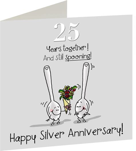 anniversary  card happy silver anniversary