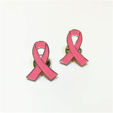 pbr152 1 2 5cm cheap alloy enamel pink ribbon breast cancer awareness