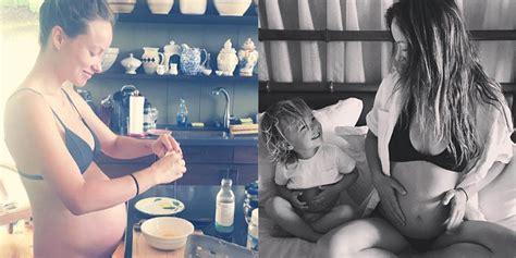 olivia wilde cooking in a bikini is her most adorable pregnancy photo
