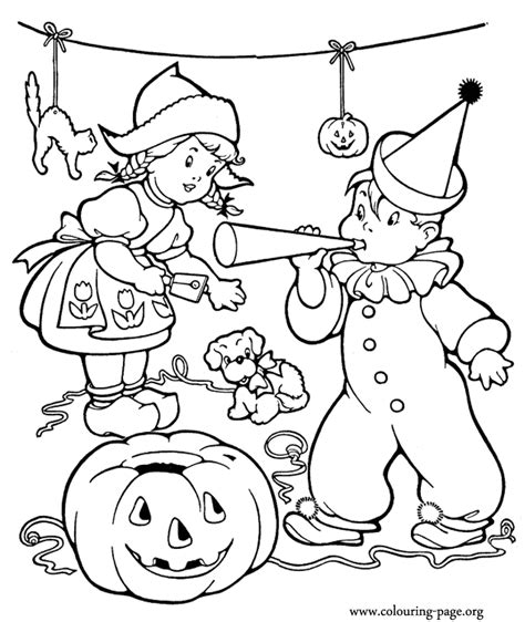 halloween halloween party coloring page