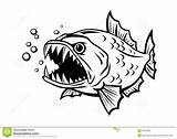 Pesce Arrabbiato Piranha Peces sketch template