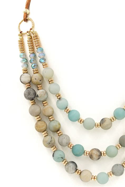 semi precious stone necklace set necklaces