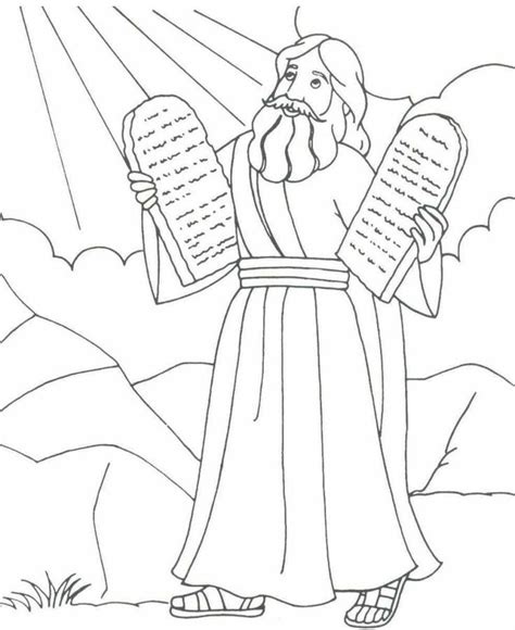 ten commandments coloring pages coloring home