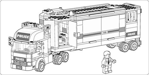 legocom city downloads coloring pages police truck lego ideeen