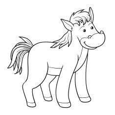 coloring book horse  image