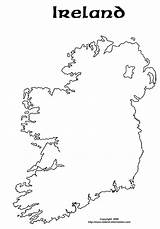 Ireland Map Coloring Blank Printable Color Irish St Sketch Games Print Pages Virtual Vacation Lesson Plans Children Recipes Kindergarten Coloringhome sketch template