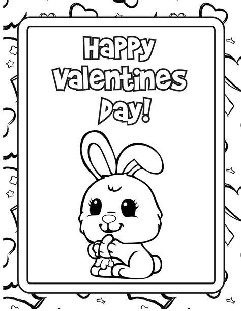 printable valentines day cards  coloring pages  kids