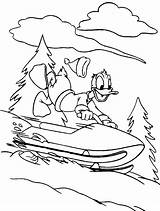 Snowmobile Coloring Pages Donald Duck Skidoo Drawing Disney Getcolorings Color Print Getdrawings Printable sketch template