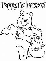 Halloween Coloring Pooh Winnie Pages Hitchcock Silhouette Getdrawings sketch template