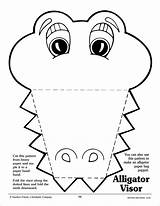 Alligator Mask Crocodile Visor Crafts Craft Kids Pattern Printable Costume Cut Scholastic Molde Template Paper Face Reptiles Masks Puppet Animal sketch template