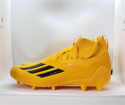rare mens adidas adizero primeknit football yellow cleats size  gz  sidelineswap
