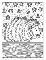 Coloring Kids Pages Calming Animals sketch template