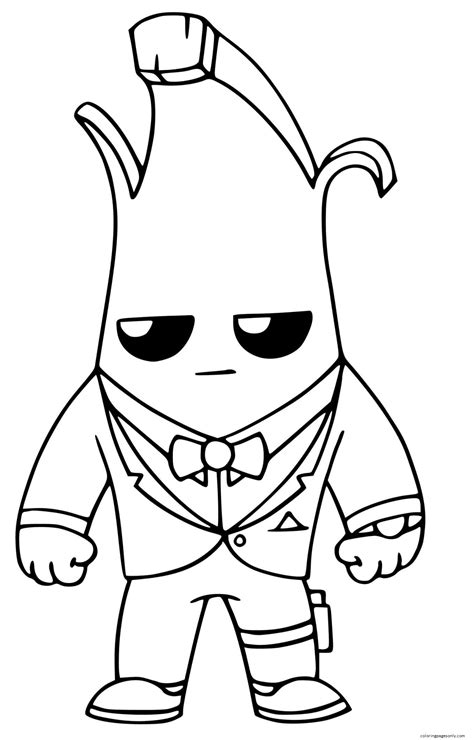 agent peely coloring page  printable coloring pages