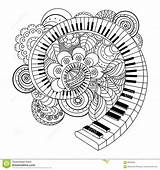 Coloring Musical Instrument Pages Abstract Mandala Music Book Vector Stock Illustration Musik Adults Instruments Dreamstime Adult Fotolia Books Sheets Au sketch template