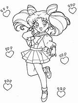 Coloring Sailor Moon Pages Mini Chibi Sheet Gif Popular Tsukino Usa Coloringhome sketch template