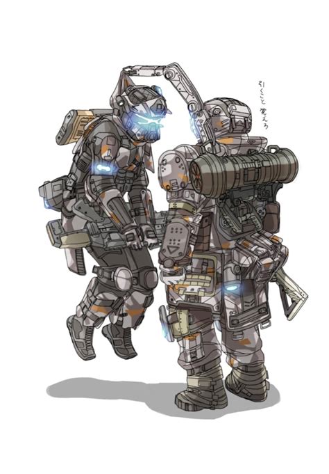 Pilot Grapple Pilot And A Wall Pilot Titanfall And 1 More Drawn By