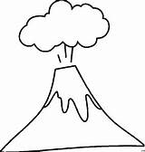 Vulkan Gemischt Ausmalbild Malvorlage Titel sketch template