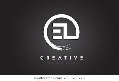 el circular letter logo circle brush stock vector royalty