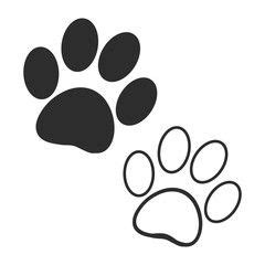 dog paw print outline stock  royalty  images vectors video
