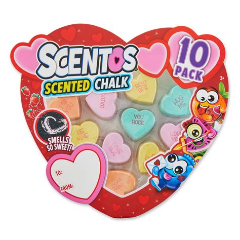 scentos valentines day  pack scented heart shaped chalk ages