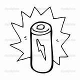 Battery Coloring Printable Cartoon Template sketch template