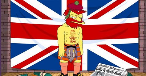 see groundskeeper willie from the simpsons gutted after scottish no