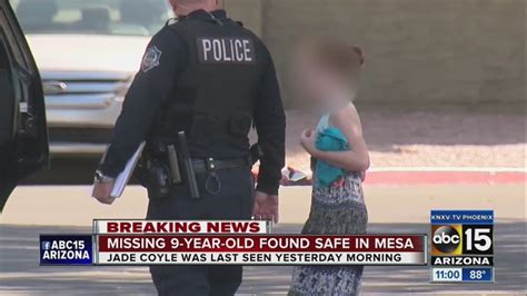 mesa police missing 9 year old girl found safe abc15 arizona