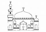 Coloring Mosque sketch template