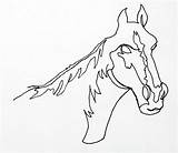 Line Drawing Continuous Drawings Simple Horse sketch template