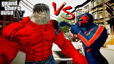 Spiderman 2099 Vs Red Hulk Great Battle Grand Theft