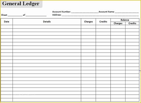 Business Ledger Template Excel Free Of Excel Accounting Templates