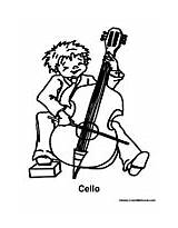 Cello Playing Boy Coloring Pages Music Colormegood sketch template