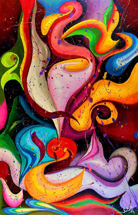 Modern Colorful Abstract Painting By Julia Fine Art And Photography