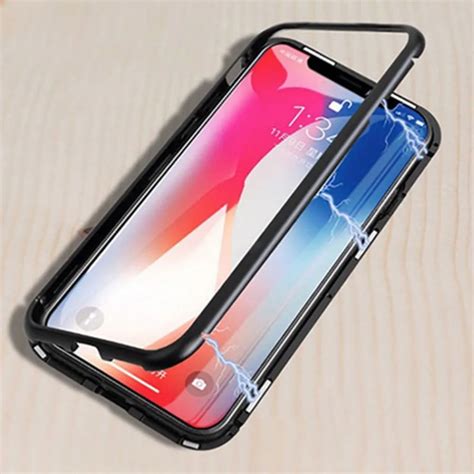 ultra magnetic phone case  iphone series magnet absorption shell metal bumper anti scratch